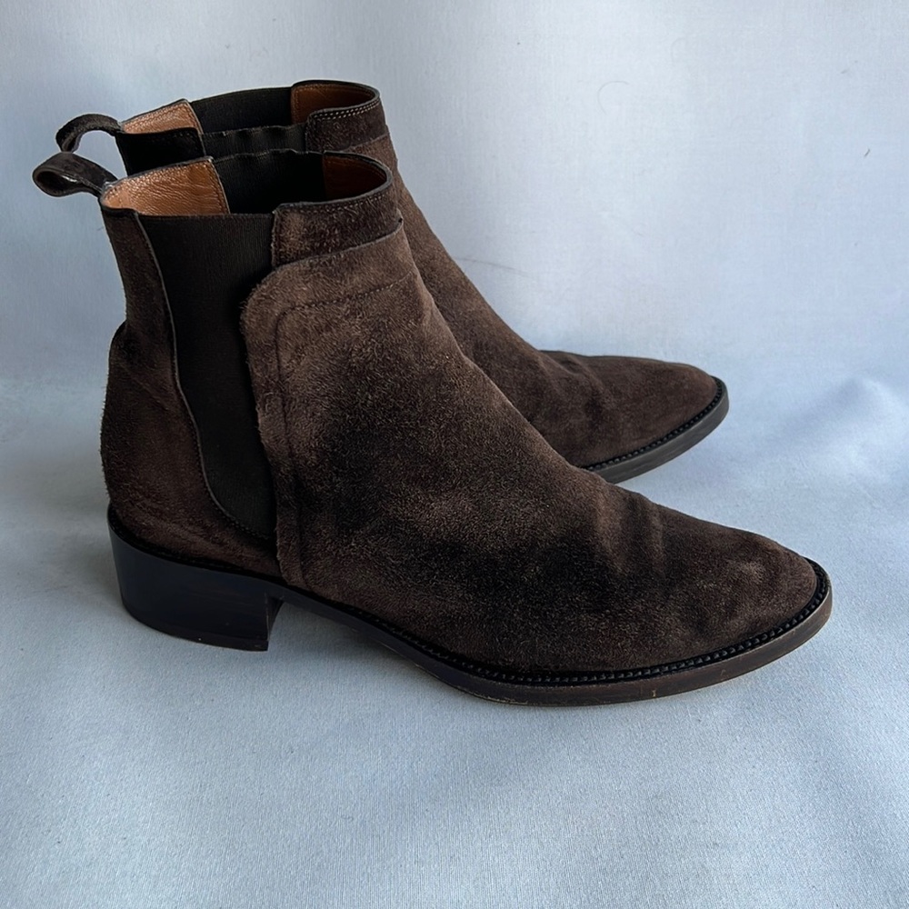 Sartore Paris Brown suede boots size 38 fits 7.5 made in Italy